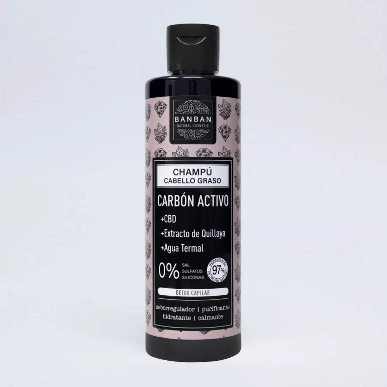 Șampon cu cărbune activ detox pentru păr 250ml