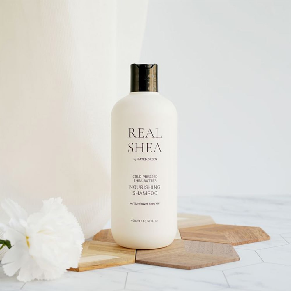 Șampon hidratant cu Unt de Shea Rated Green 400ml