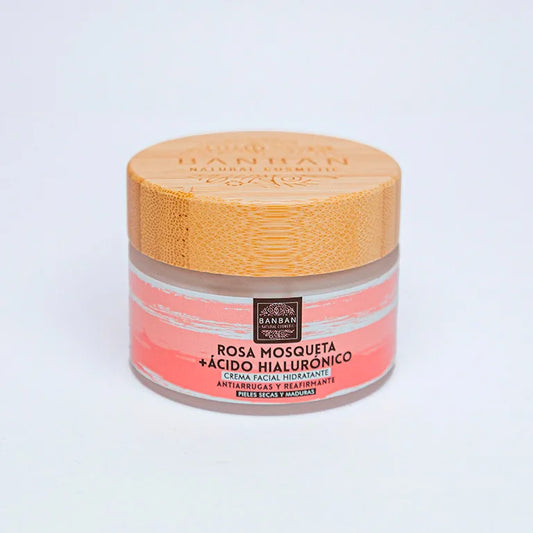 Cremă facială cu măceșe și acid hialuronic 50ml
