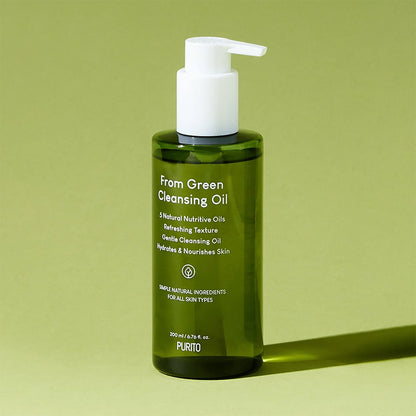 Ulei hidrofil pentru curățare blândă, eliminarea excessului de sebum și impurităților PURITO From Green Cleansing Oil 200ml