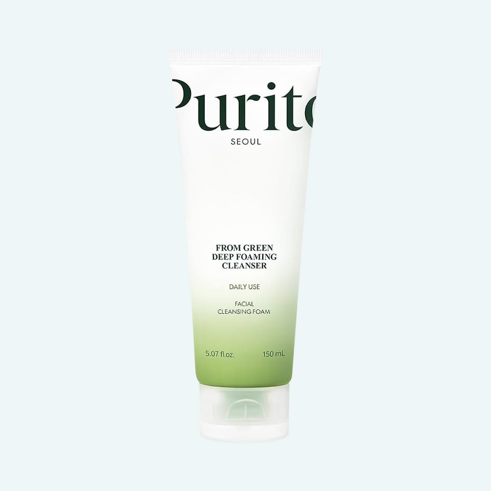 Spuma de curatare cu Ceai Verde, Centella și Houttunya Cordata Purito From Green Deep Foaming Cleanser 150 ml