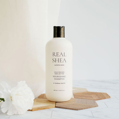 Șampon hidratant cu Unt de Shea Rated Green 400ml