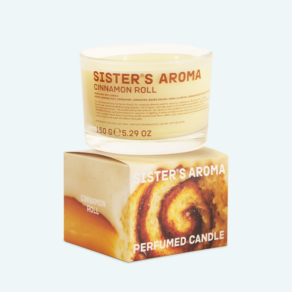Свеча из соевого воска Candle CINNAMON ROLL 150г