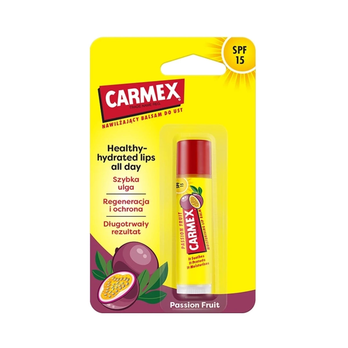 Balsam buze CARMEX Lip Balm Passion fruit STICK 4.25g – SPF15